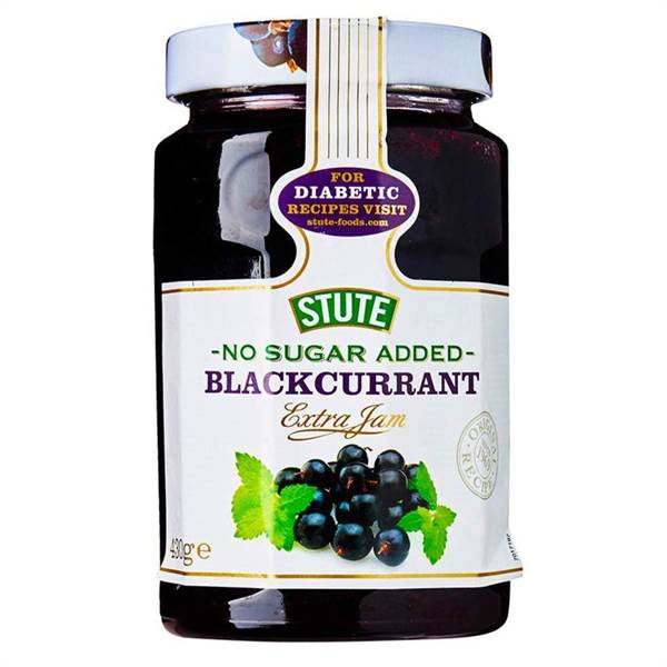 Stute No Sugar Added Blackcurrant Jam Imported